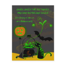 Bubbling Cauldron Halloween Party Invitation