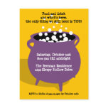 Bubbling cauldron potion yellow Halloween party Postcards