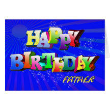 Bubbly birthday card for father