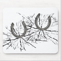 "Buck Off" Horse Kick Smash Shirt! mousepads