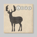 Buck Silhouette Love Magnet magnets