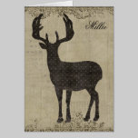 Buck Silhouette Personalized Notecard cards