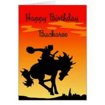 Buckaroo Birthday Greeting Card