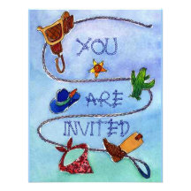 BUCKAROO BIRTHDAY PARTY INVITATION ~ EZ2 CUSTOMIZE