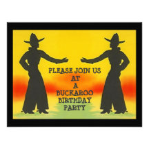 BUCKAROO BIRTHDAY PARTY INVITATION ~ EZ2 CUSTOMIZE