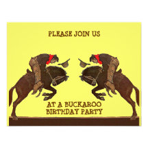 BUCKAROO BIRTHDAY PARTY INVITATION ~ EZ2 CUSTOMIZE