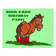 BUCKAROO BIRTHDAY PARTY INVITATION ~ EZ2 CUSTOMIZE