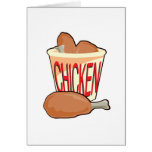 bucket of fried chicken greeting card