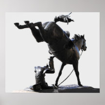 Bucking Bronc Tossed Cowboy Posters