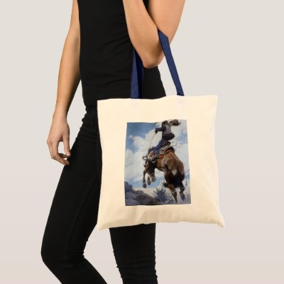 Bucking by NC Wyeth Bag by MasterpieceCafe