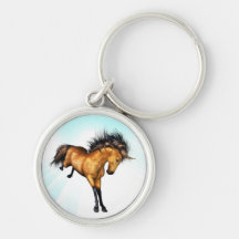 Bucking Unicorn Keychain
