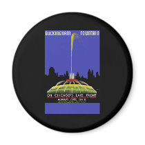 Buckingham Fountain On Chicago's Lake Front Refrigerator Magnets