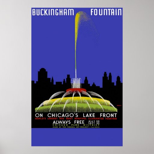 Buckingham Fountain On Chicago's Lake Front Poster