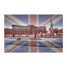 Buckingham Palace Union Jack Flag Gallery Wrapped Canvas