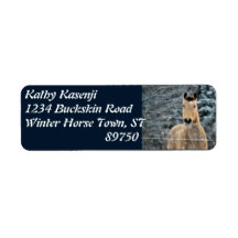 Buckskin Horse Winter Return Address Label
