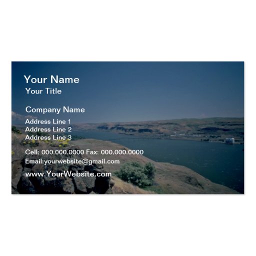 Buckwheat Flower Over Columbia River flowers Business Card Templates