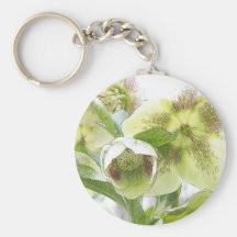 Bud To Blossom - White Hellebores Key Chain