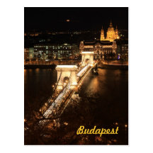 Budapest by night postcards