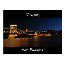 Budapest Chain bridge Post Card