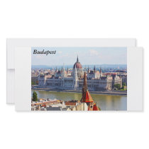 Budapest, the building of the Parliament, Budapest Photo Card Template
