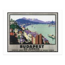 Budapest via Harwich Postcard