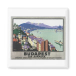 Budapest Via Harwich Vintage Travel Poster Magnet