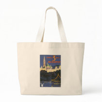 Budapest Vintage Travel Poster Tote Bag