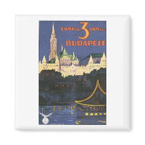 Budapest Vintage Travel Poster Refrigerator Magnets