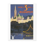 Budapest Vintage Travel Poster Post Card