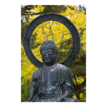 Budda Statue in the Japanese Gardens Golden Photo