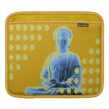 Buddha Blue & Gold Rickshaw Sleeve iPad Sleeve