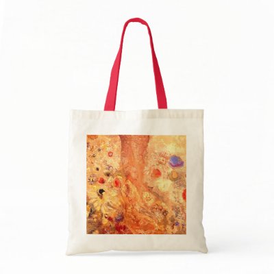Buddha by Symbolist Painter Odilon Redon Canvas Bags by Aquavel