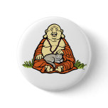 Buddha Cat Button