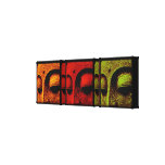 Buddha Faces Triptych Art Canvas Canvas Print