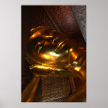 Buddha Gold Statue Face Posters