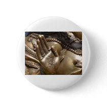 Buddha Hand ~ Thai Temple Photograph Pinback Button