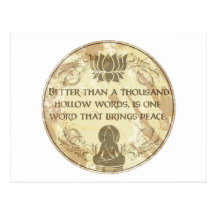 Buddha Hollow Words Postcard