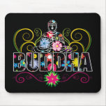 Buddha in Flowers Mouse Pad