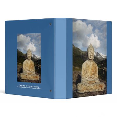 Buddha in Mountains Binder by BuddhaArt