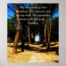 Buddha inspirational  path QUOTE poster