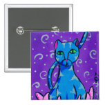 Buddha Kitty Pinback Buttons