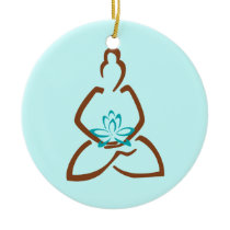 Buddha Lotus Henna Christmas Ornament