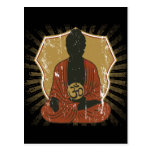 Buddha Meditating Om Symbol Post Card