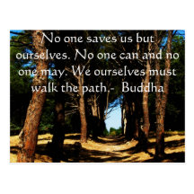 Buddha Path Quote Post Card
