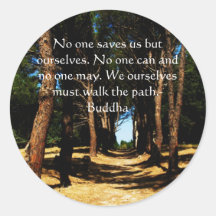 Buddha PATH Quote Round Sticker