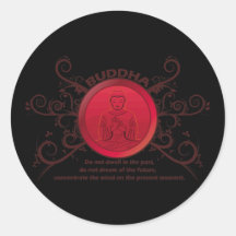 Buddha Present Moment Round Stickers