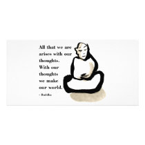 Buddha Quote: All That We Are Photo Card Template