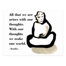 Buddha Quote: All That We Are Post Card