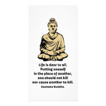 Buddha Quote: Life Is Dear To All Photo Card