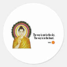 Buddha Quote: “The way is not in the sky. Stickers